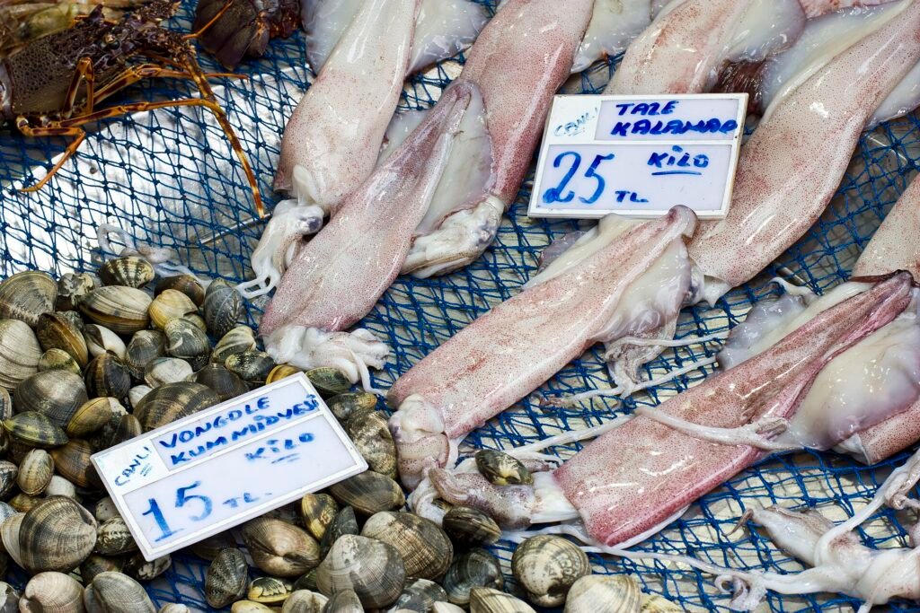 De vismarkt van Kadikoy aan de Aziatische kant van Istanbul